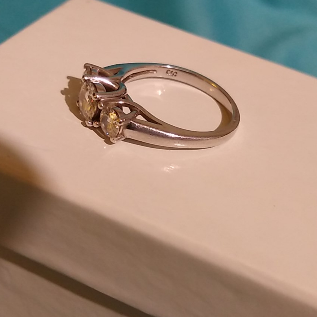 "Forever Classic" Moissanite 3 Stone Ring — image 2 of 8